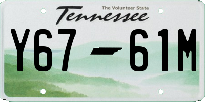TN license plate Y6761M