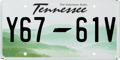 TN license plate Y6761V
