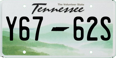 TN license plate Y6762S
