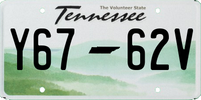 TN license plate Y6762V