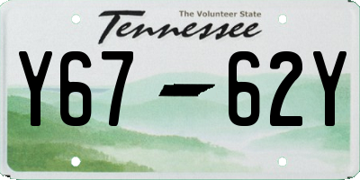TN license plate Y6762Y