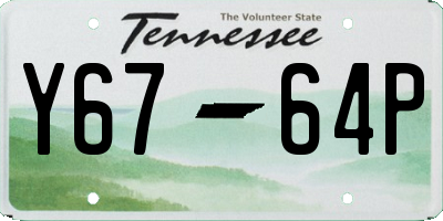 TN license plate Y6764P