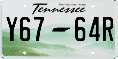 TN license plate Y6764R