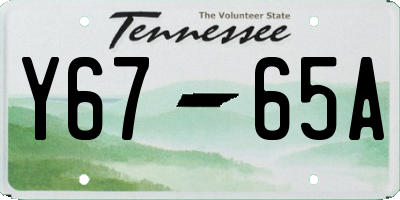 TN license plate Y6765A