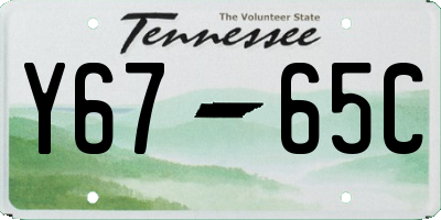 TN license plate Y6765C