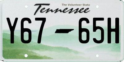 TN license plate Y6765H