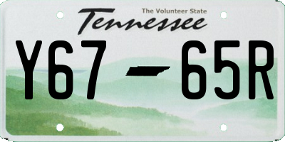 TN license plate Y6765R