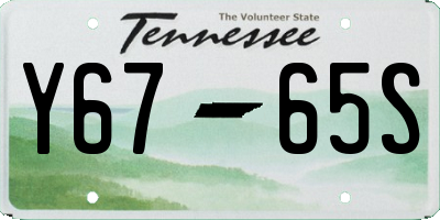 TN license plate Y6765S