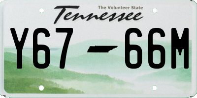 TN license plate Y6766M