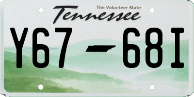 TN license plate Y6768I