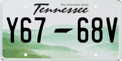 TN license plate Y6768V