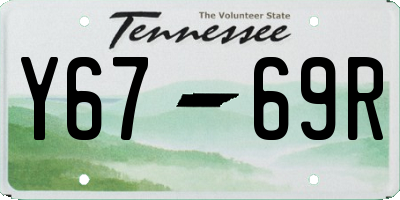 TN license plate Y6769R