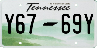 TN license plate Y6769Y