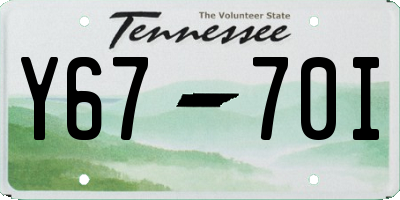 TN license plate Y6770I
