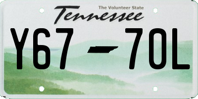 TN license plate Y6770L