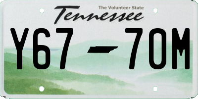 TN license plate Y6770M