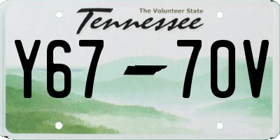 TN license plate Y6770V