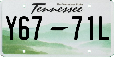 TN license plate Y6771L