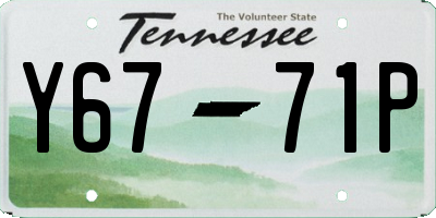 TN license plate Y6771P