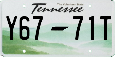 TN license plate Y6771T