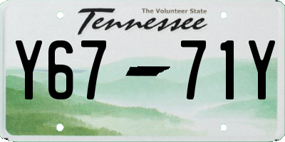 TN license plate Y6771Y