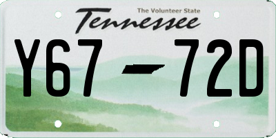 TN license plate Y6772D