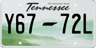 TN license plate Y6772L