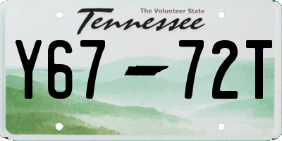 TN license plate Y6772T