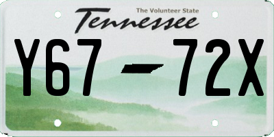 TN license plate Y6772X
