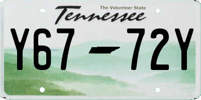 TN license plate Y6772Y