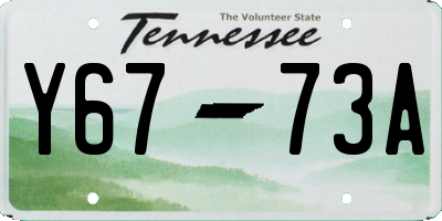 TN license plate Y6773A