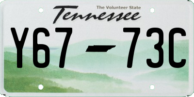 TN license plate Y6773C