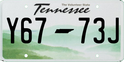 TN license plate Y6773J