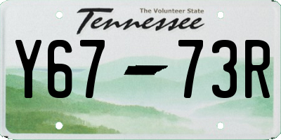 TN license plate Y6773R