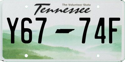 TN license plate Y6774F