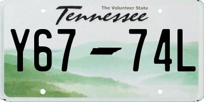 TN license plate Y6774L