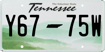 TN license plate Y6775W