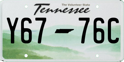 TN license plate Y6776C