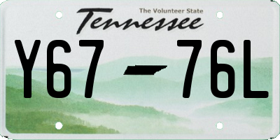 TN license plate Y6776L