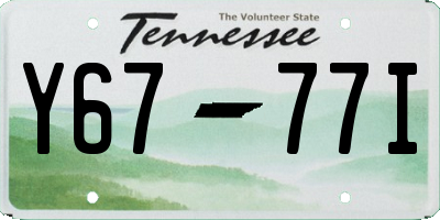 TN license plate Y6777I