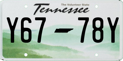 TN license plate Y6778Y