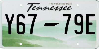 TN license plate Y6779E