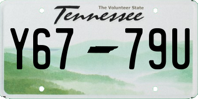 TN license plate Y6779U