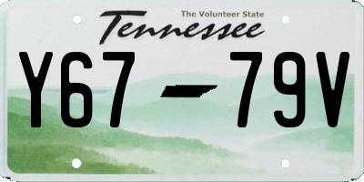 TN license plate Y6779V