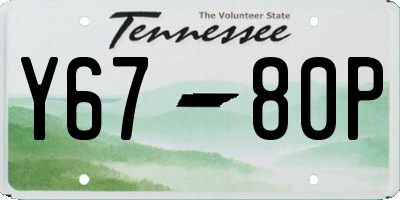 TN license plate Y6780P