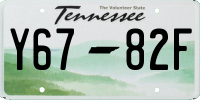 TN license plate Y6782F