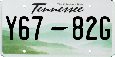 TN license plate Y6782G