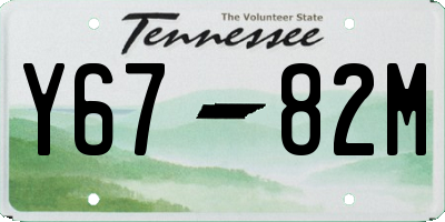 TN license plate Y6782M