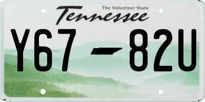 TN license plate Y6782U