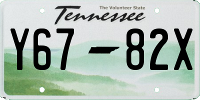 TN license plate Y6782X